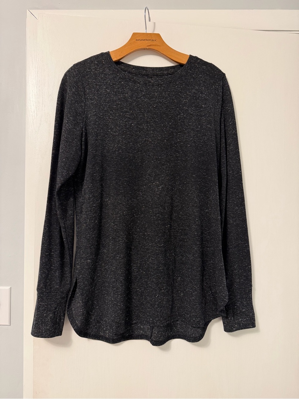 tek gear Long Sleeve Crewneck in Charcoal Heather